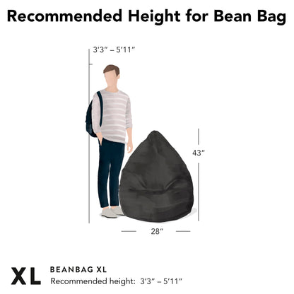 Alfa Bean Bag Chair charcoal