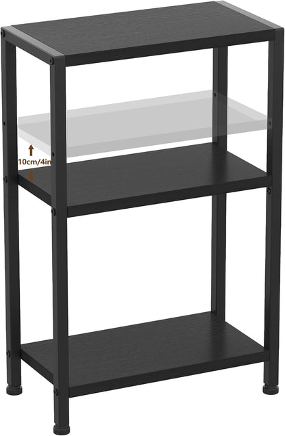 26.4" HET006BK1 Heybly Small Narrow Side Table for Small Space, Thin Bedside Table, Skinny End Table, Slim Sofa Table