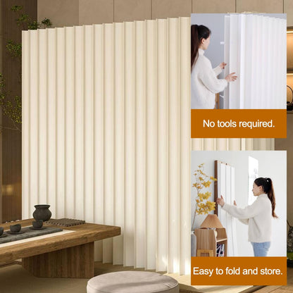Folding Room Divider, Adjustable Privacy Divider, Portable Paper Room Partition, Foldable Wall Dividers for Room Separation, Decorative Privacy Screen for Home Dorm Office Studio Exhibition Store