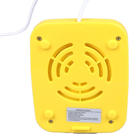 Smart Coffee Warmer USB Powered Portable Mug Warmer for Office Travel Home (Yellow)