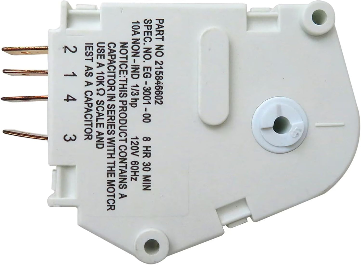 Refrigerator Defrost Timer Replacement for Frigidaire & Kenmore, Models 215267800, 215846605