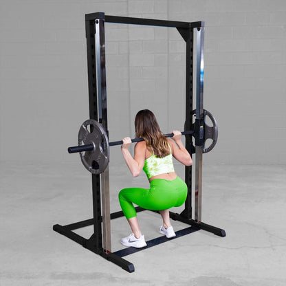 Body-Solid Best Fitness (BFSM250) Smith Machine Without LAT Attachment, Home and Commerciala Gym Strength Training with Safety Bars (Midnight Black)