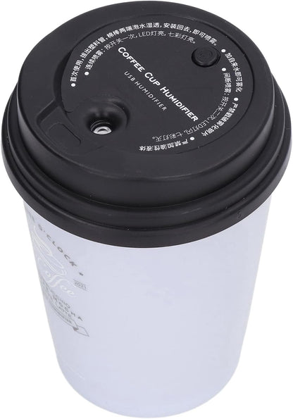 Coffee Cup Humidifier, Compact Lightweight Desktop Humidifier for Baby Bedroom Travel Office Use