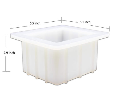 Mose Cafolo Silicone Soap Molds Square Handmade Small Loaf Bar DIY Swirl Making Mould