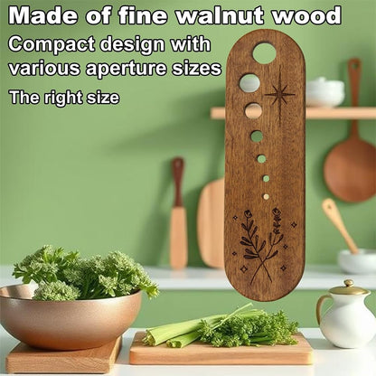 HGLuKGO Herb Stripper, Wooden Vegetable Leaf Separator, Kitchen Herbs Leaf Stripping Tool, Exquisite Herb Stripper Bowl Gifts for the Kitchen Suitable for Home Use & Chefs