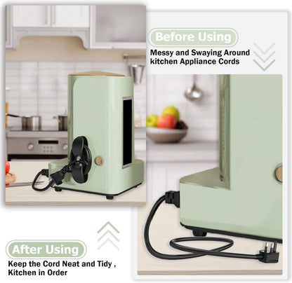 Nearockle Cord Organizer for Kitchen Appliances, Adhesive Winder for Mixer, Blender, Coffee Maker