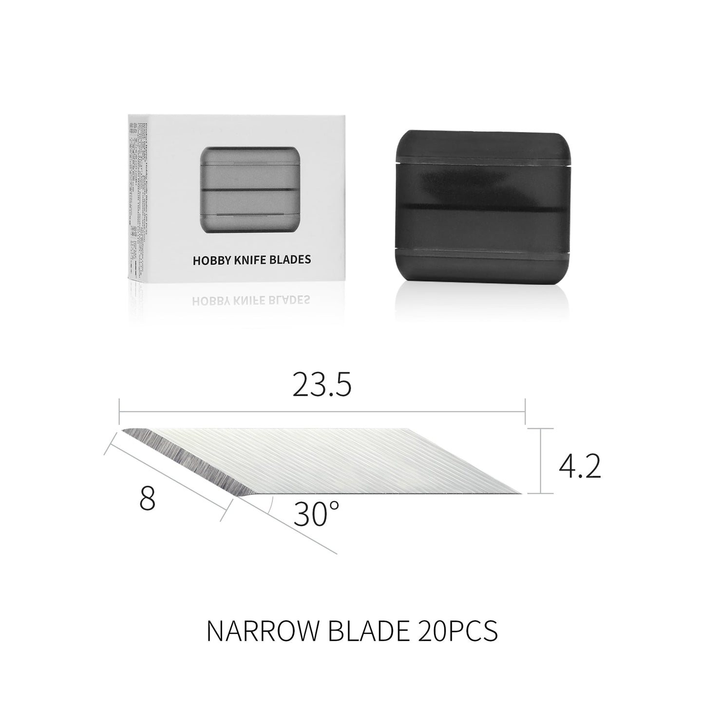 Dspiae Aluminium Alloy Hobby Knife Set,20 PCS Blades With Storage Case, Broad Blade(DK01) Narrow Blades(DK02) (DK02)