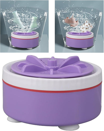 Mini Turbo Washing Machine - USB Portable Small Clothes Washer for Travel, Timed Adjustable Laundry for Underwear, Baby