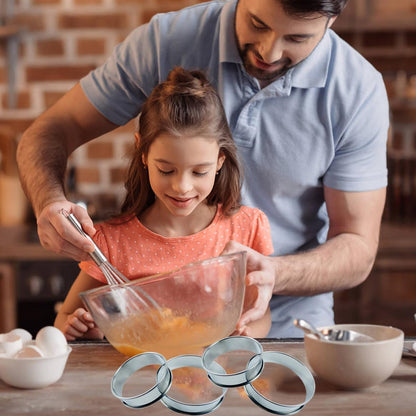 12PCS Double Rolled Stainless Steel English Muffin Rings, 4 + 3.15 Inch Round Metal Cooking Pastry Ring Molds