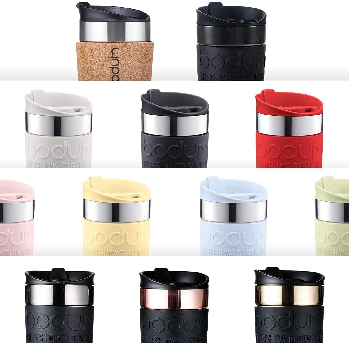 Bodum 11068-01 Vacuum Travel Mug, Small, Black, 0.35 L, 1 Count