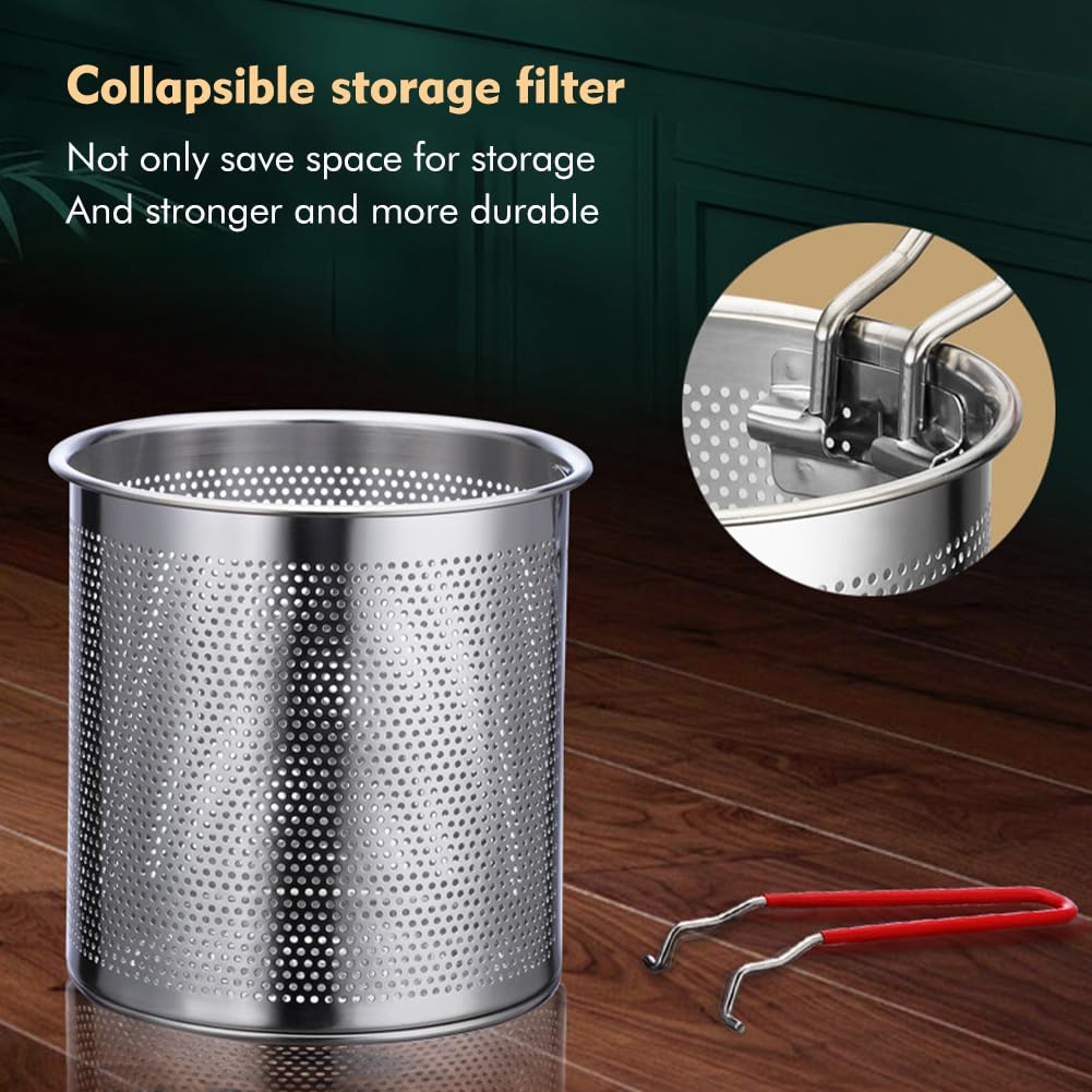 Deep Fryer Pot with Basket and Handle, Stainless Steel Frying Pan Mini Fryer Soup Pot with Tongs and Lid Japanese Tempura Fryer Deep Fryers Frying Pot for Fish Shrimp Chicken and Fries
