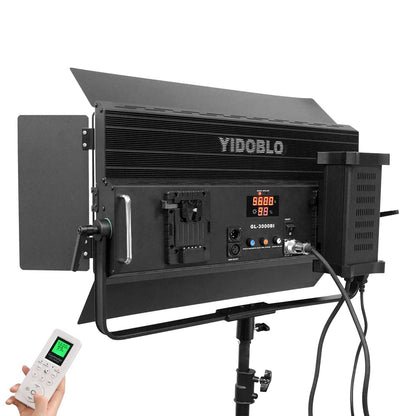 Yidoblo GL-3000C 300W RGB LED Video Light with APP & remoter Control, 1% Precise Min Dimming/360° RGB/CRI 97+/TLCI 98+/2800K-9900K/14 Effects Light Scenes for Studio Lighting Photography Videography