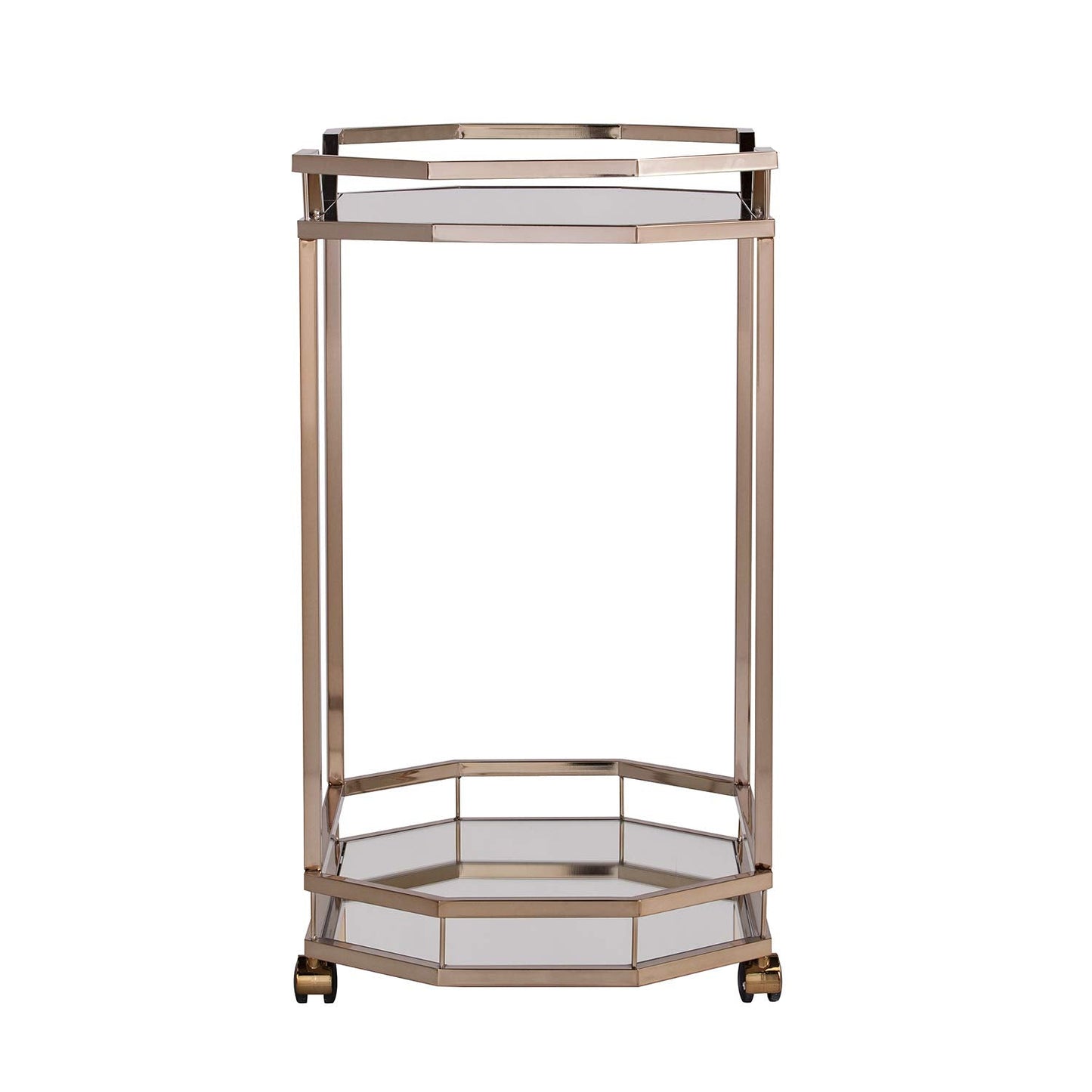 SEI Furniture Ari Art serving cart, Champagne with mirror (AMZ1102ZH)