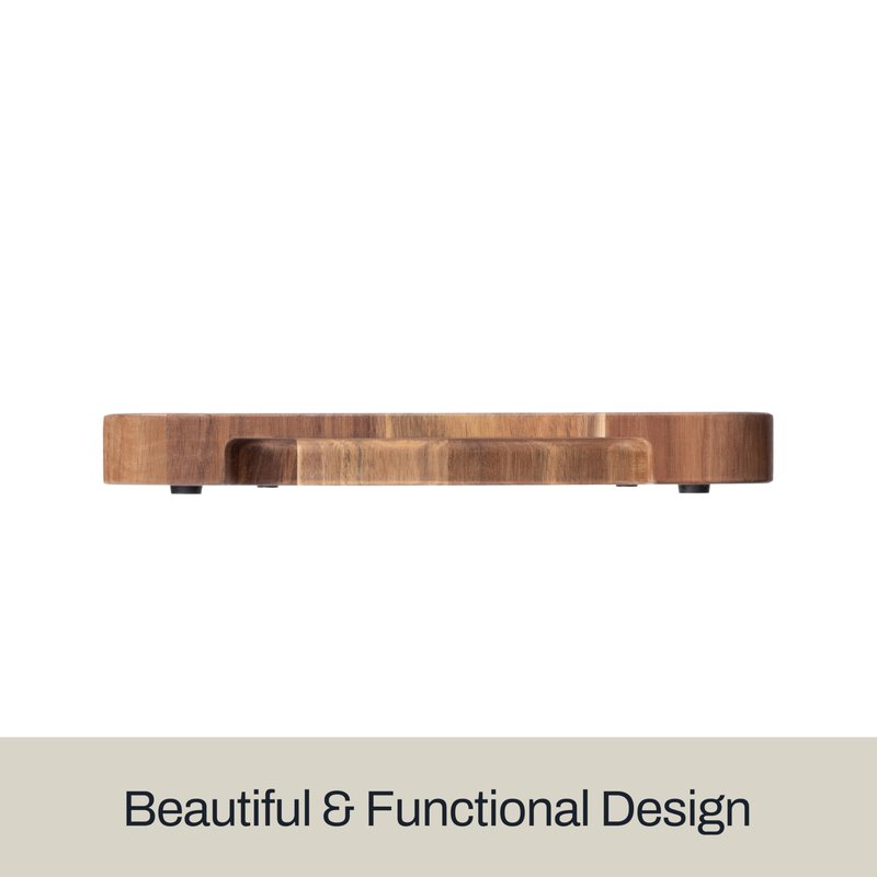 All-Clad Kitchen Essentials Acacia Cutting Board w/Juice Groove 19x14 Inches, 1" Thick, Chopping Board for Meat, Cheese, Vegetables, Fruit, Serving Board for Kitchen & Dining Room, Charcuterie, Brown