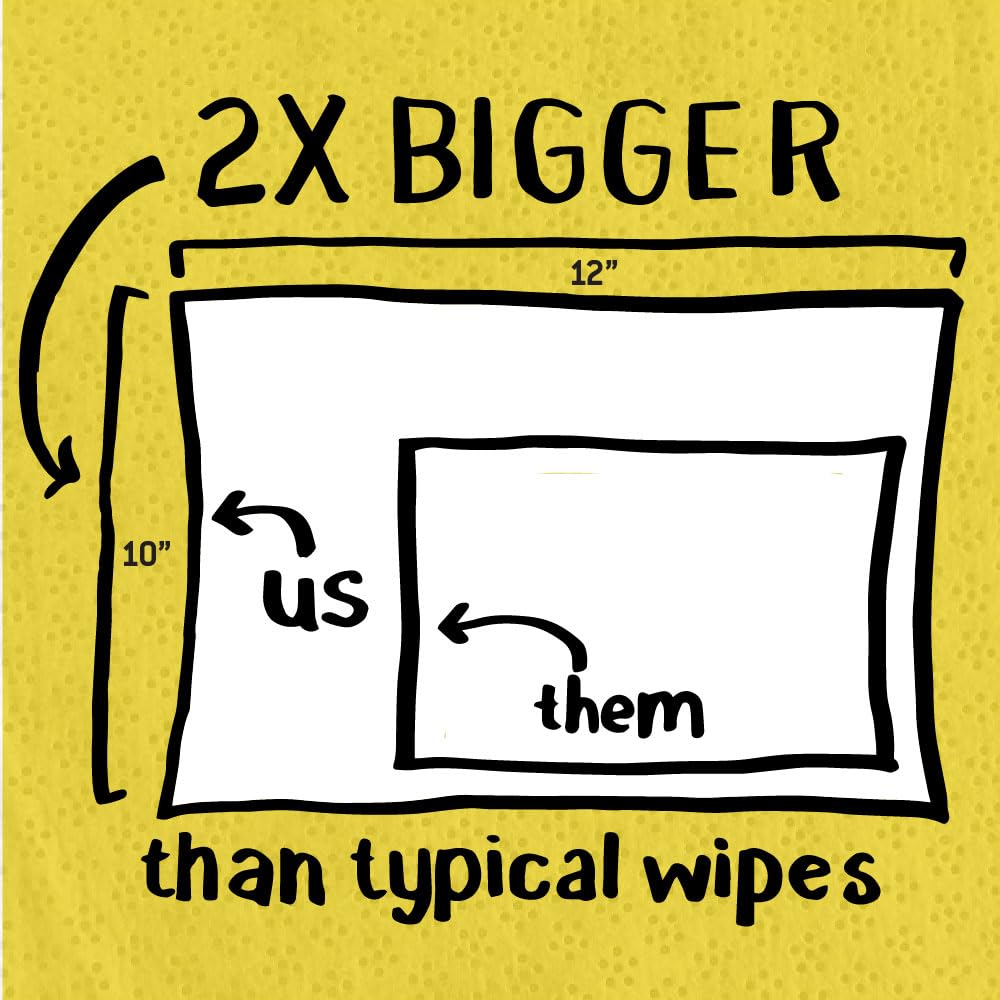 Tub O Towels TW90 Heavy-Duty 10" x 12" Size Multi-Surface Cleaning Wipes, 90 Count Per Canister 3 Pack