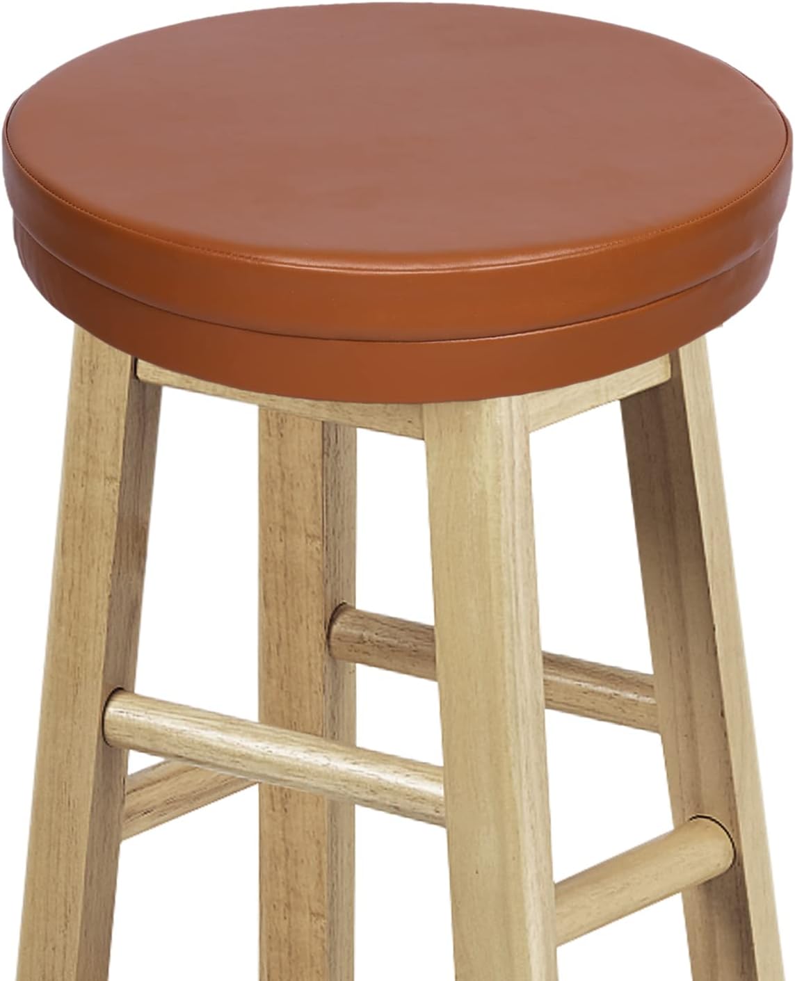 14 Inch Shinnwa Bar Stool Cushion Round Leather Bar Stool Covers Waterproof Foam Padded Seat Cushions with Elastic