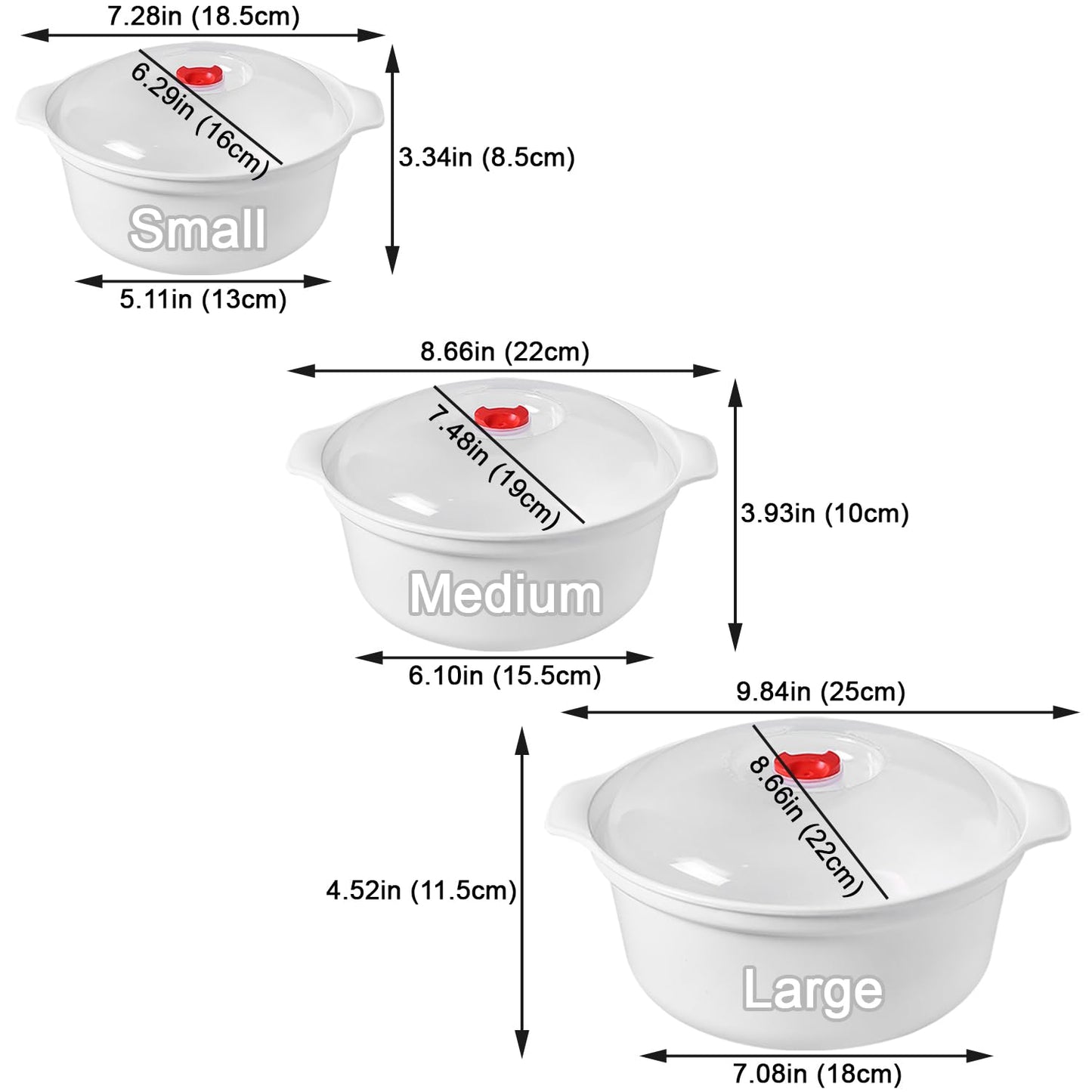 POYIPI 2 PCS Microwave Bowls with Lids Ramen Cooker Soup Bowls with Handls Microwavable Bowl Dishes Noodle Cooker Microwave Cookware for Office, College Dorm