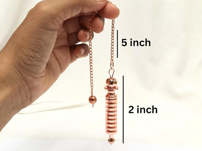 9 Isis Copper Metal Dowsing Pendulum - Energy Healing Tool for Reiki, Divination, Chakra Balancing & Spiritual Practices