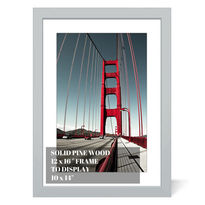 12x16 Picture Frame Diamond Painting Frames Poster Frames Made of Solid Wood,Display Pictures 10x14 with Mat or 12x16 without Mat for Photos, Paintings,Walls Decoration,Anniversary,Wedding,Christmas
