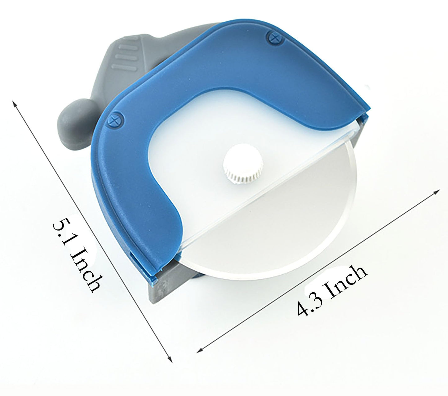 Wheel Pizza Cutter, 5 Inch Stainless Steel Round Pizza Knife Sharp Blade with Rubber Handle for Pizza Cutting (1)