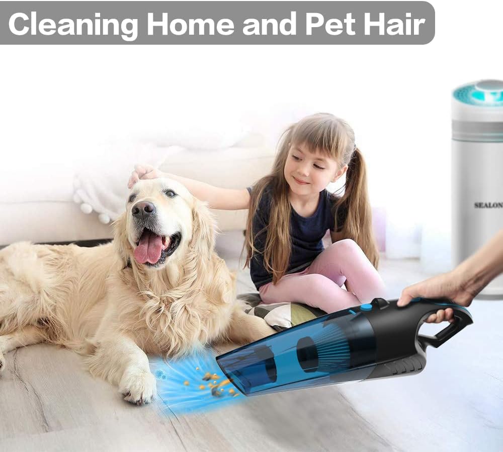 SEALON GV02 Cordless Handheld Vacuum Cleaner with 10K PA Suction Power, Ideal for Cleaning Curtains and Pet Hair