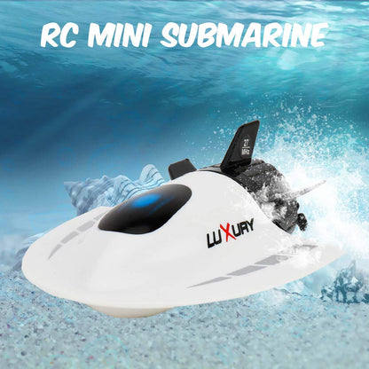 GoolRC Mini RC Submarine Boat, Remote Control Waterproof Diving Toy (White)