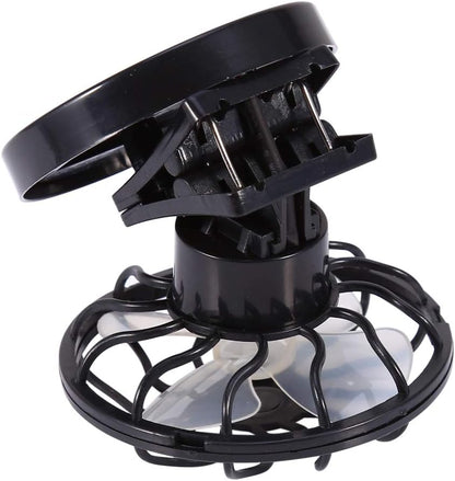 LiebeWH Electric Clip On Solar Fan, Portable Air Conditioner Cooling Fan, Quiet Desk Fan for Travel Camping Hiking