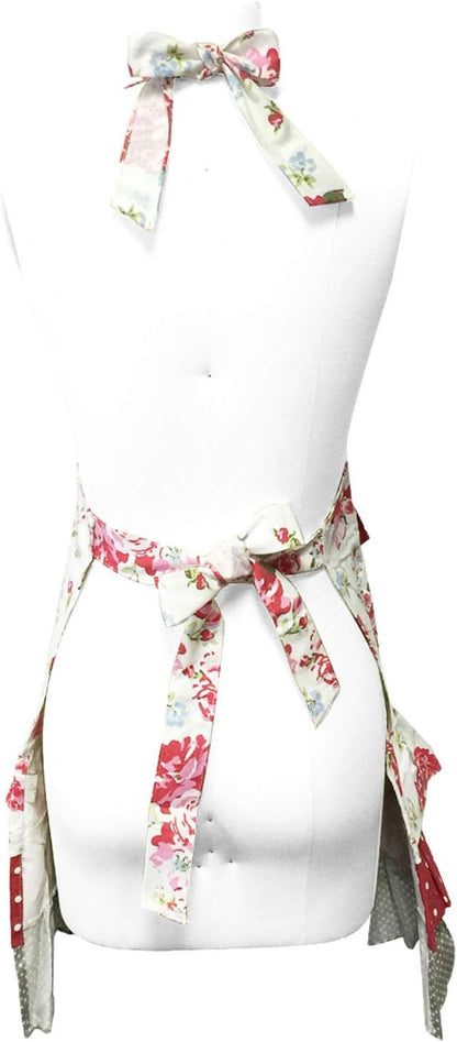 Wrapables Ruffles and Roses Apron for Mother and Daughter Baking, Cooking & Crafts