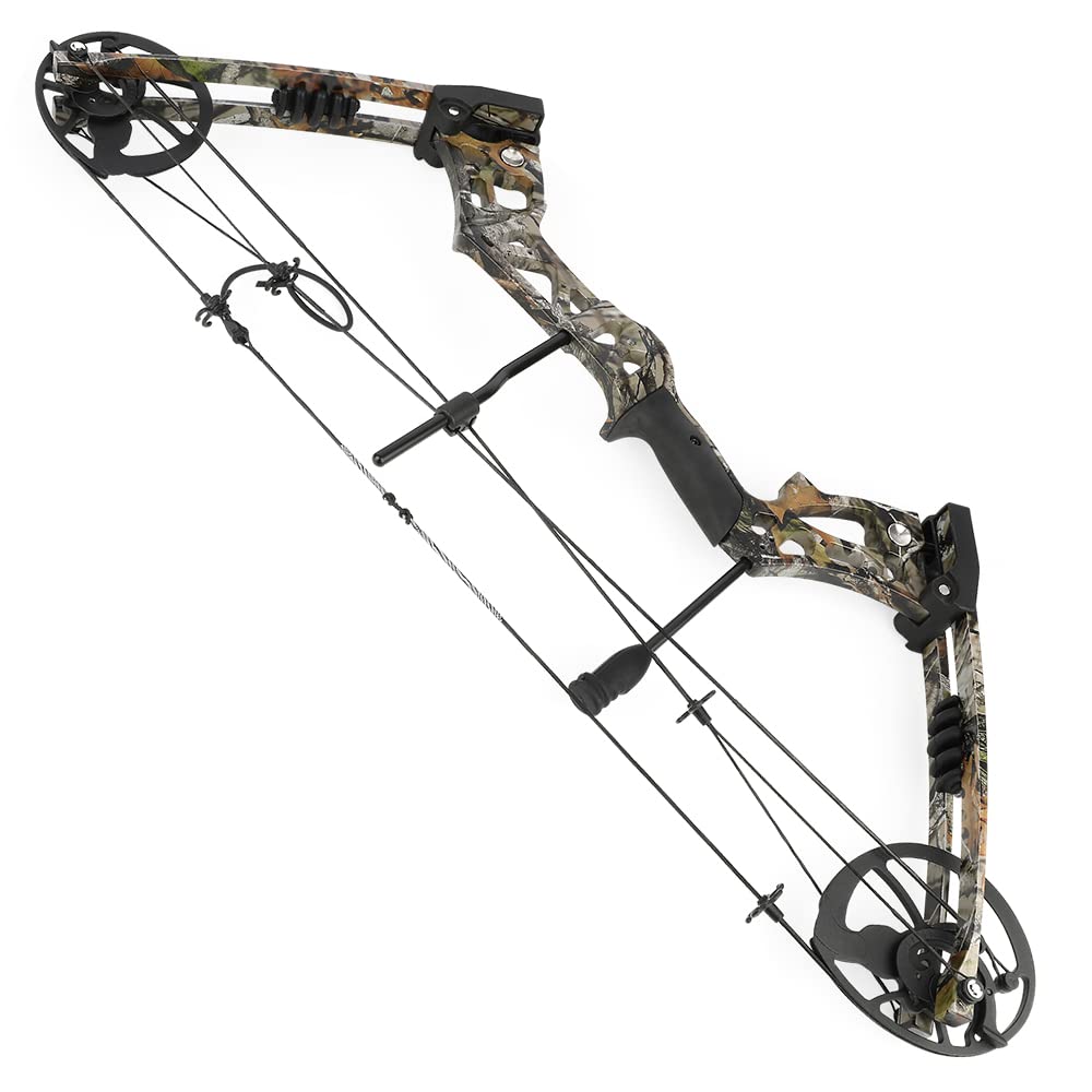 surwolf Archery Hunting Compound Bow Kit RTH 30-70 LBS Draw Length 23.5"-31", IBO 325FPS, Target Shooting Bow with Accessories for Bowfishing Archery Hunting (Camo Kit PRO)