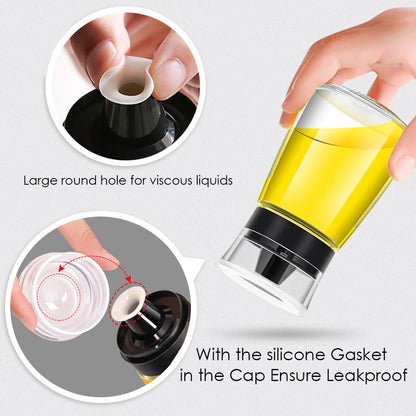 TINMIX Leak-proof Oil Dispenser Bottle for Outdoor Camping, 160 ml/5.4 oz Glass Olive Oil and Vinegar Cruet, Well Sealed for Picnic Kitchen, 1 Pack