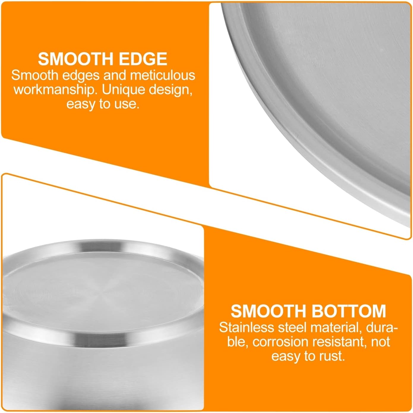 Kichvoe Stainless Steel Pizza Pan, 8 Inch Round Baking Sheet, Crisper Pan for Pizza Pie