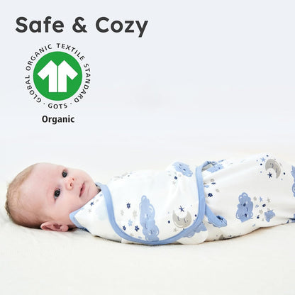 Yoofoss Baby Swaddles - 100% Cotton Adjustable Swaddle Sack for Newborns | 3-Pack, Soft & Breathable (3-6 Months)