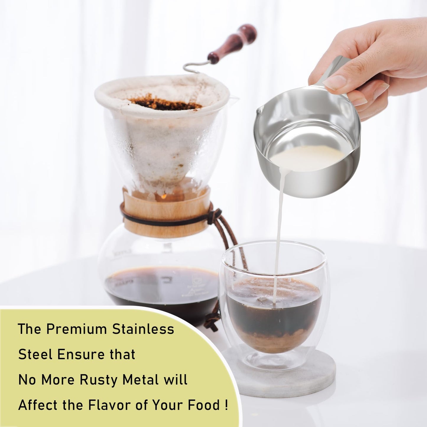 BERYLER 1PCS 1-1/2Cup (360ml, 12oz) Single Measuring Cup, Stainless Steel Measure Scoop, Metric and US Measurement, Dishwasher Safe