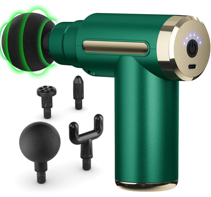 cotsoco Massage Gun Deep Tissue for Pain Relief with 4 Massage Heads & 6 Speeds, Electric Mini Handheld Body Massager for Any Pain Relief, Best Gifts for Dad and Mom