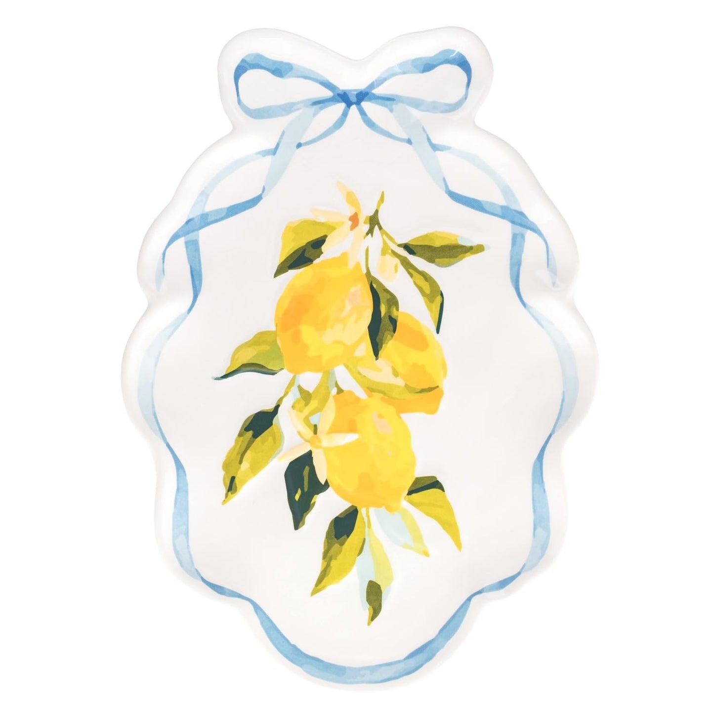 10 Strawberry Street Amalfi Lemon Ribbon Oval Platter, 14" x 10"