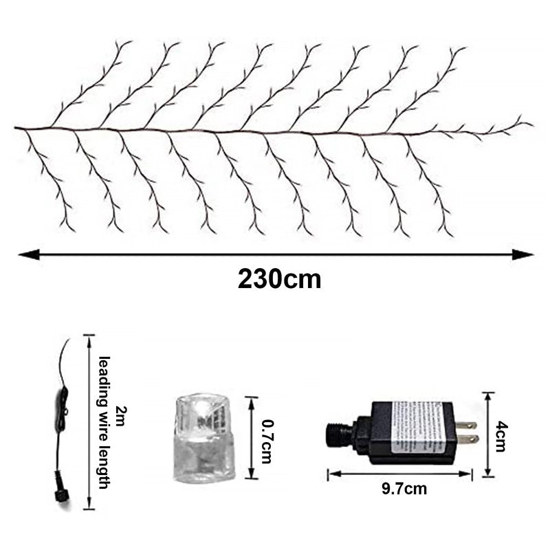 SZMiNiLED Enchanted Willow Vine Lights: Warm LED Branch Lights for Bedroom Window Frame Living Room Wall, DIY Home Decor Ideal for Fireplace, Wedding & Christmas Decor