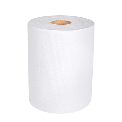 Restaurantware-Paper Towel Roll 600' x 1 Roll Long Paper Towel 8" Wide Hand Towel Roll 1 Ply Universal Dispenser 2" Core Hardwound High Absorbency Everyday Use For Commercial Washroom White