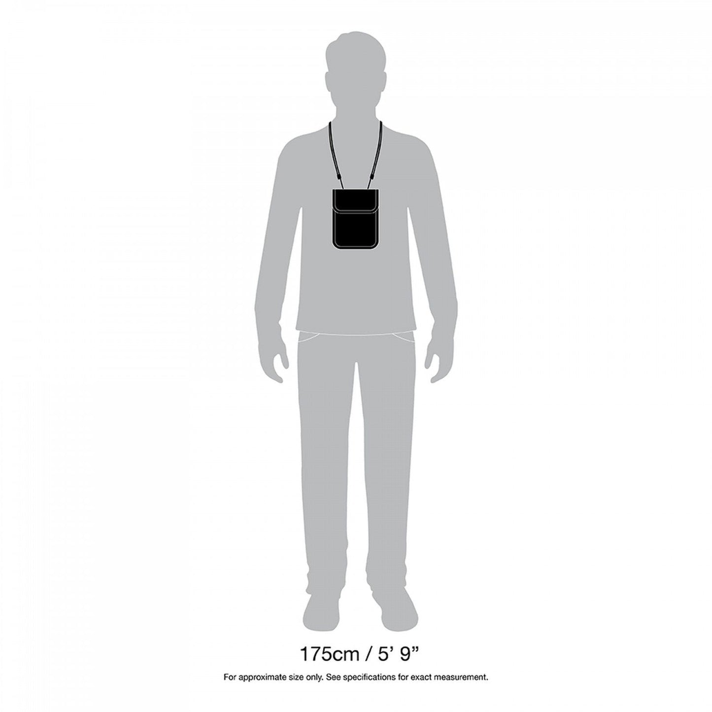 Pacsafe Coversafe X75 Anti-Theft RFID Blocking Neck Pouch, Black