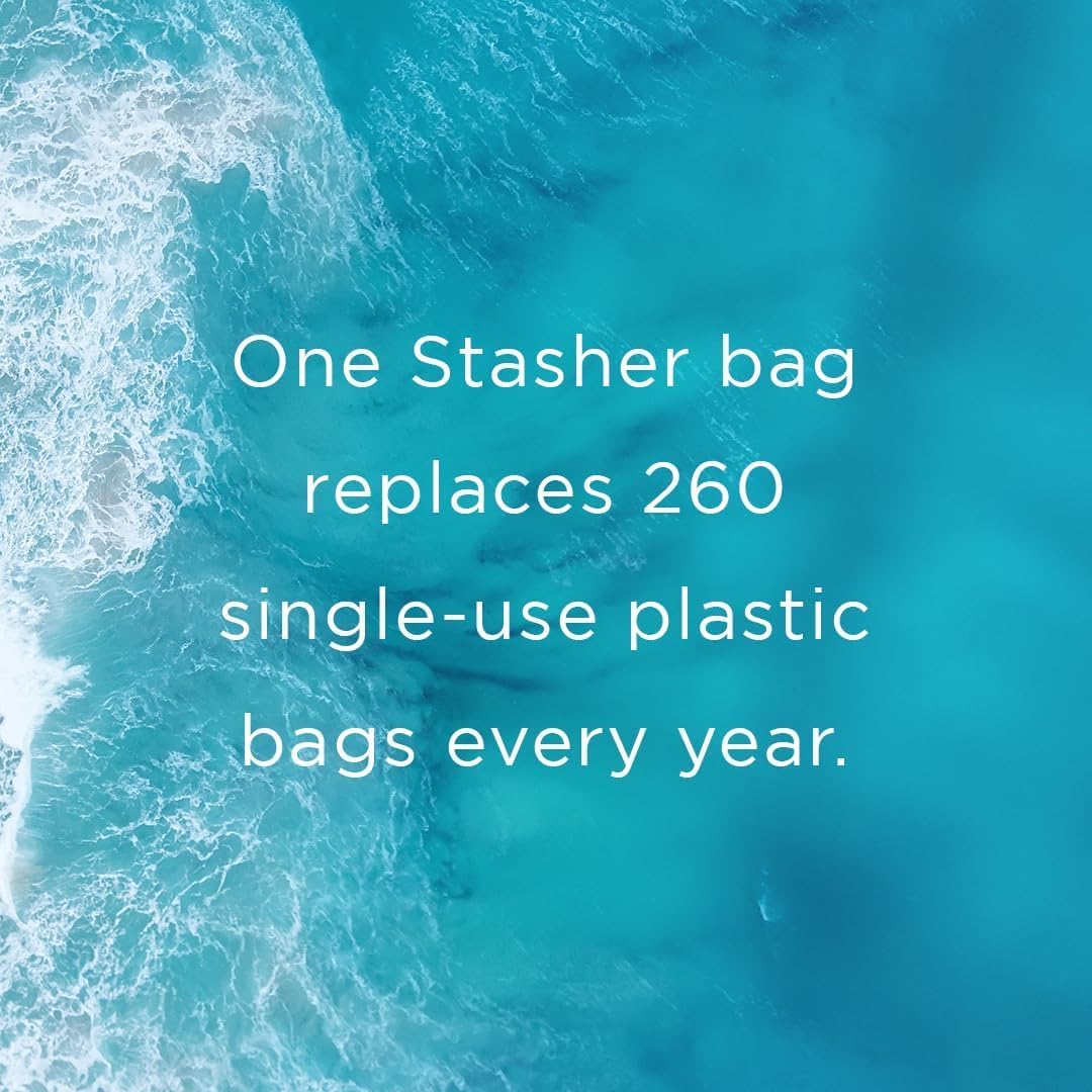 Stasher Platinum Silicone Food Grade Reusable Storage Bag, Rose Quartz (1/2 Gallon) | Reduce Single-Use Plastic | Cook, Store, Sous Vide, or Freeze | Leakproof, Dishwasher-Safe, Eco-friendly | 64 Oz