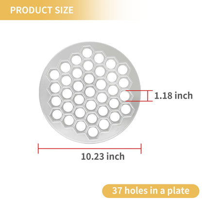 Hoypeyfiy Russian Ravioli Maker Dumplings Mold Metal Maker Pelmeni Meat Dumplings Maker 37 Holes Handmade Dumpling Cutter Silver for Holiday Party Household Use