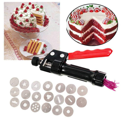 Saycker Clay Extruder Hand-held Soft Clay Mud Squeezer,Decorating Tool Portable DIY Craft Fondant Cake Polymer Clay Extruder Easy Clean(Size:22 x 2.3cm)