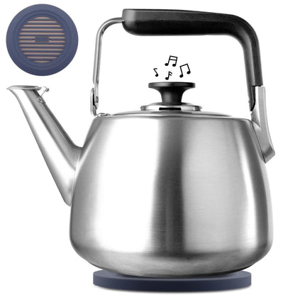 SADOMAIN Tea Kettle, Whistling Stovetop Tea Kettle, Large Capacity Teapot Suits for All Heat Source, Professional Fast Heat Technique Teapot with Thick Body and Bottom, Durable and Sturdy Tea Pot