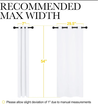 NICETOWN Light Blocking Curtain Panels - Easy-Care Solid Grommet Drapes for Bedroom | 34x54 Inches, White (2 Panels)