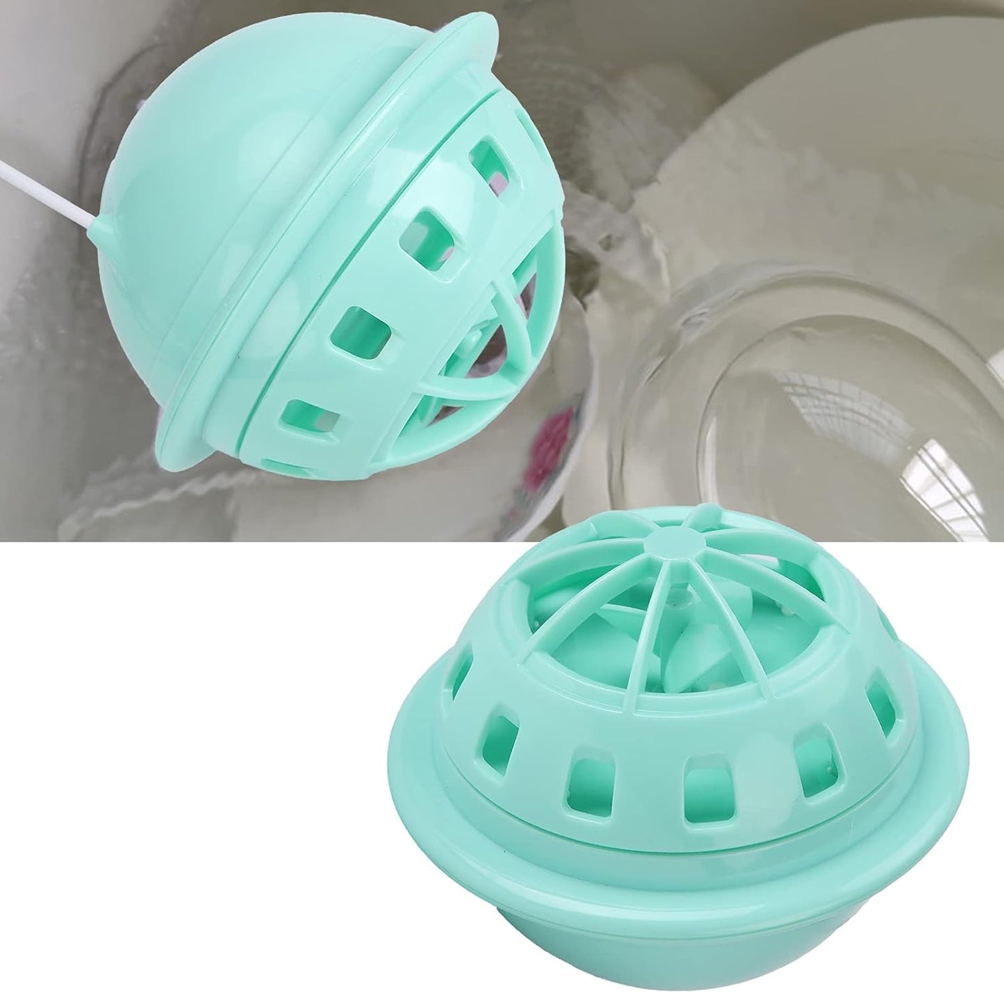 Mini Portable Single Dish Automatic Dishwasher, USB-Powered with Suction Cup for Kitchen, Green