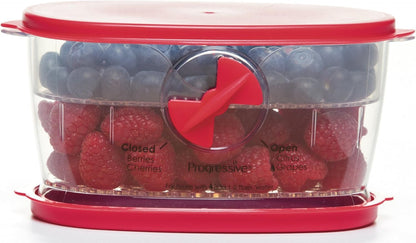 PrepSolutions Berry Keeper, Red – Freshness-Enhancing Storage for Berries and Small Fruits