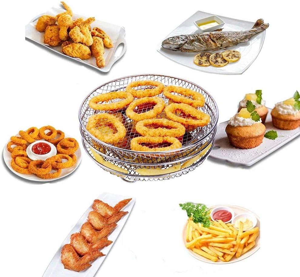Air Fryer Racks for Gowise USA Airfryer, Ninja AirFryer Accessories, Fit 4.2QT - 5.8QT Air Fryer, Oven, Pressure Cooker
