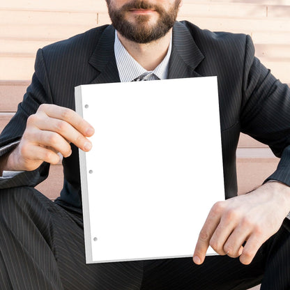 (3-Pack) A4 Blank Paper Refills, 300Sheets / 600Pages Print/Loose-Leaf Paper, 3-Hole, 100gsm, White, 8.5'' x 11''