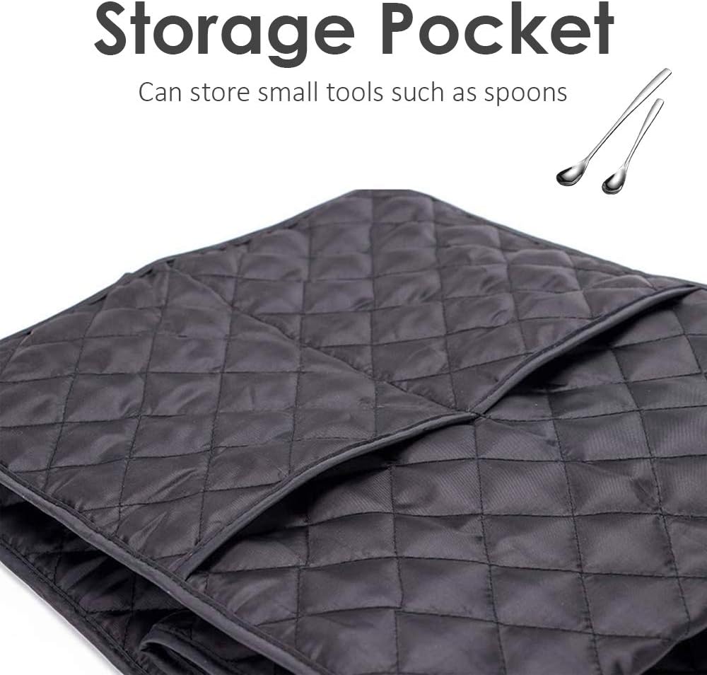 COOSOO Coffee Maker Cover, Washable Stain Resistant Covers with Storage Pocket, Dust Protection for Kitchen Appliances
