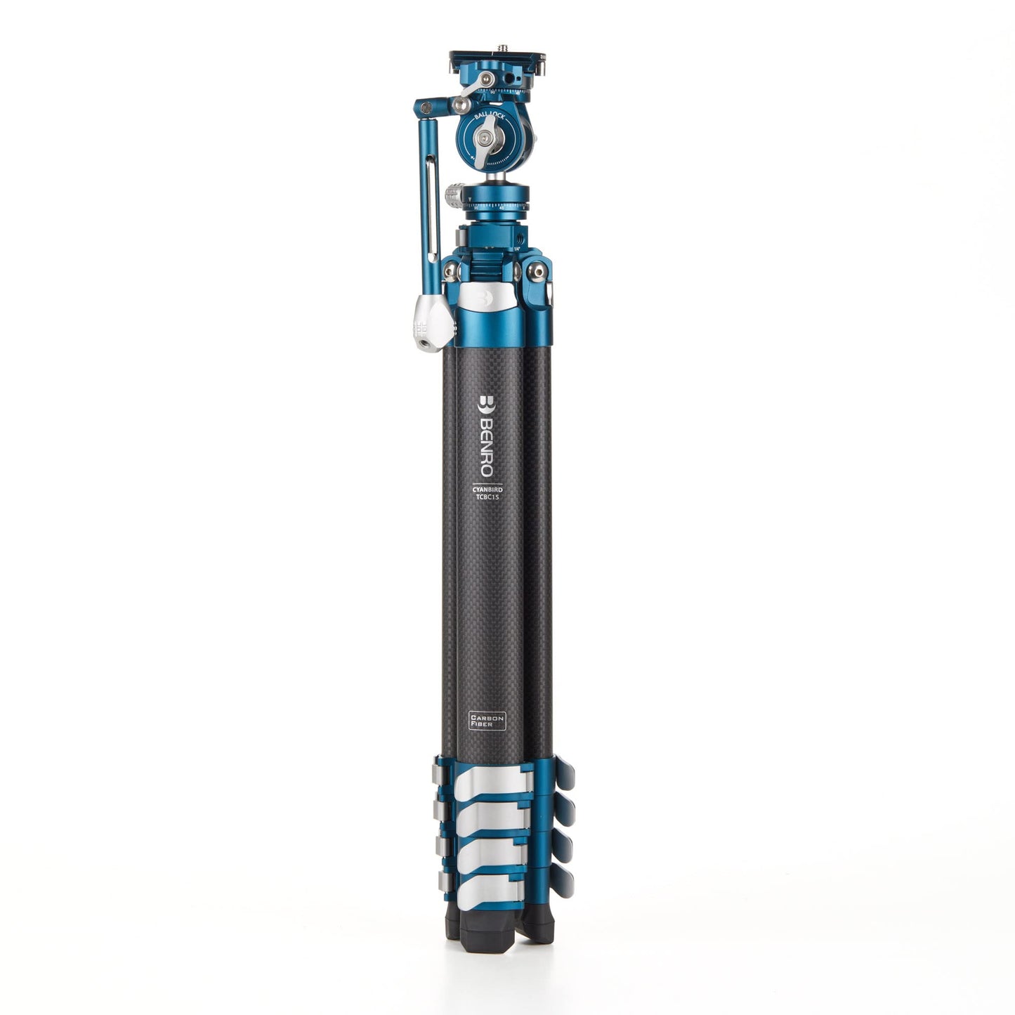 Benro CyanBird Carbon-Fiber Travel Tripod Kit w/ FS20PRO 2-in-1 Pan/Tilt Head – 60″ Max, 17″ Folded, 9.9 lb Load – Premium Support for Photo & Video (TCBC15FS20PROC)