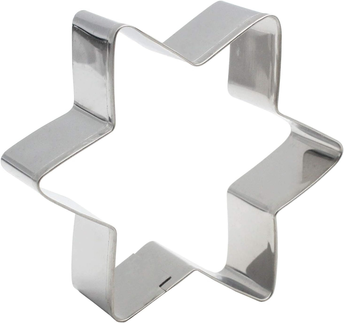 Mziart Star Cookie Cutter Set - 10 Piece Assorted Sizes, Stainless Steel Six-Pointed Shapes for Biscuits and Fondant